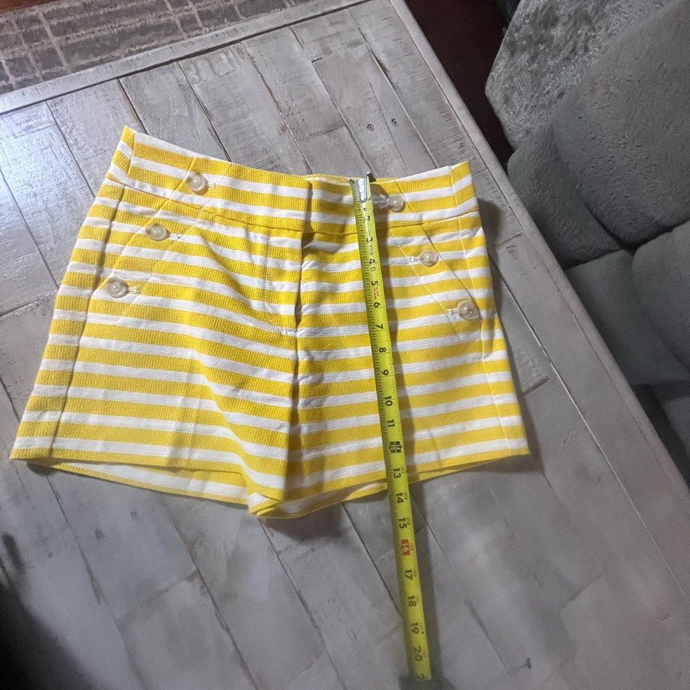 LOFT NWT Yellow‎ and White Striped High Waist - Picture 5 of 7